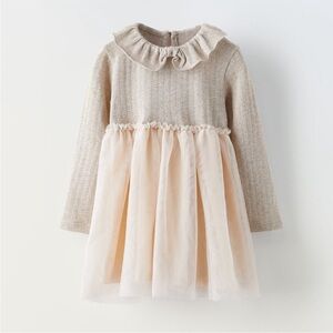 ZARA MIXED TULLE DRESS